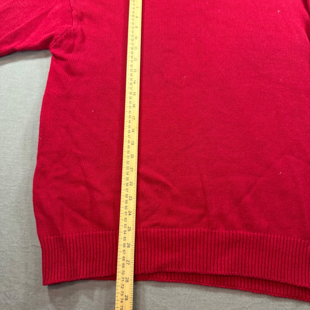 American Eagle Sweater Mens XL Red Good Vintage Crewneck Ramie Cotton Knit - Picture 4 of 8